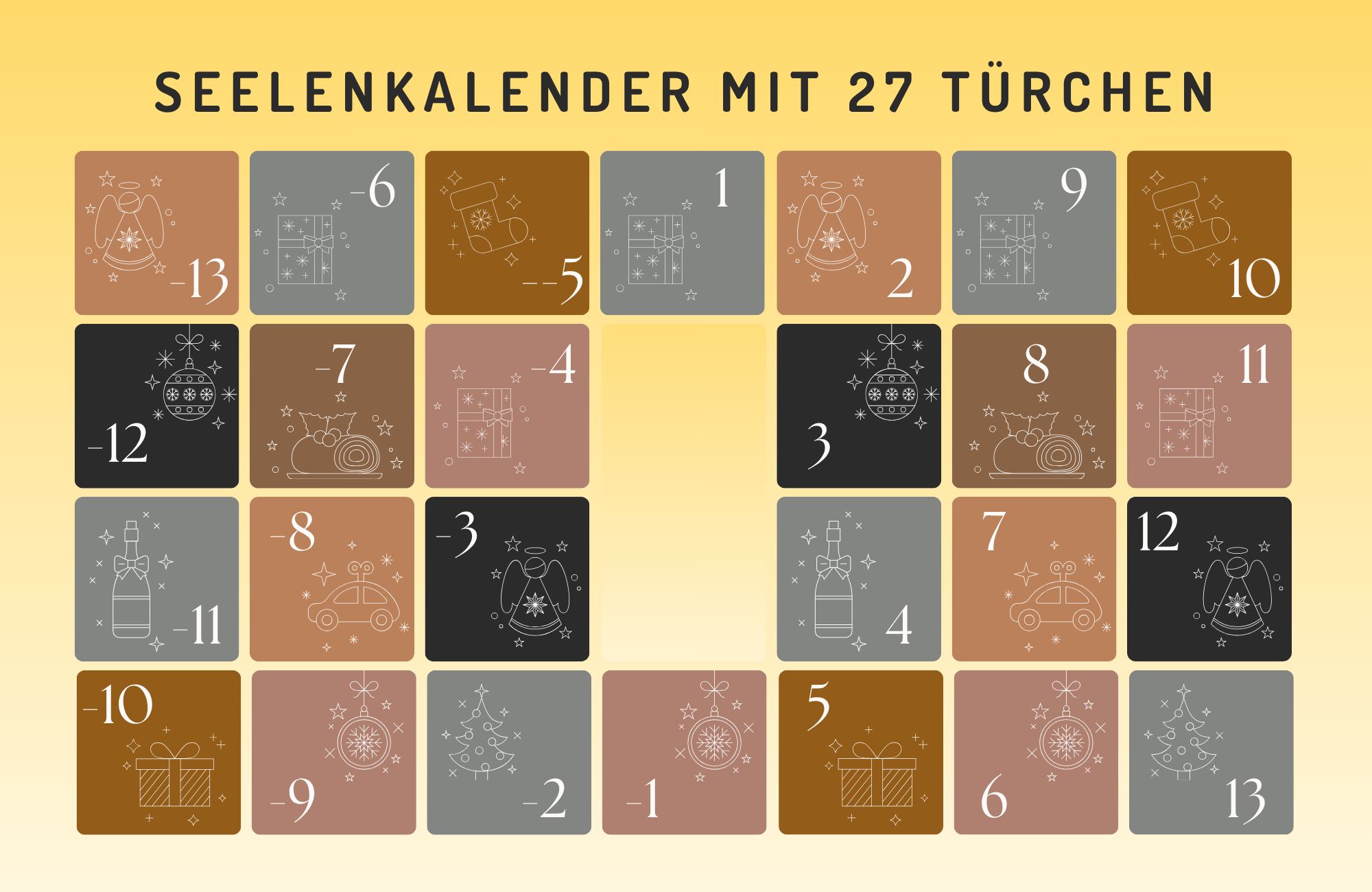 Seelenkalender mit 27 Türchen – Adventskalender von HOLIVERSAL